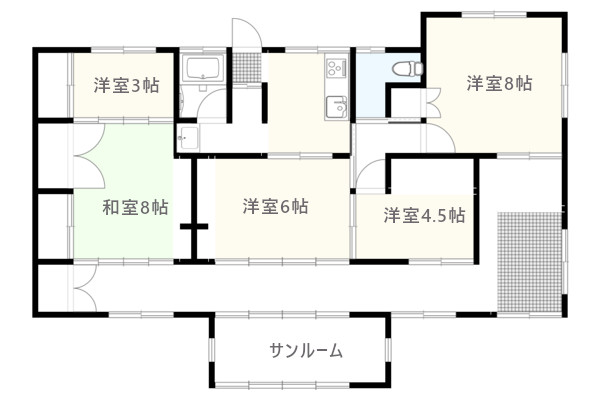 青栁貸家1号棟間取り