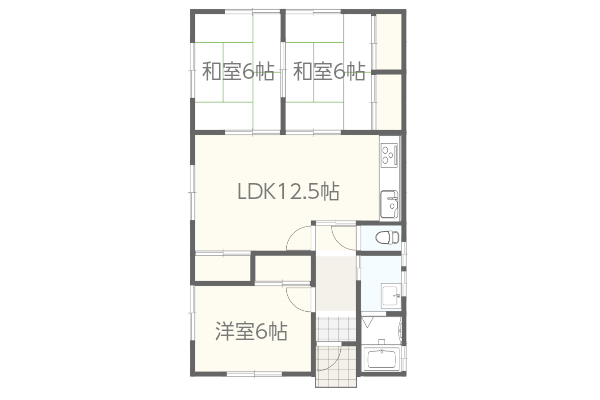 日枝五十嵐貸家間取り